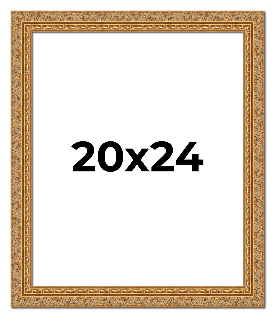 Contemporary Gold Picture Frame - UV Acrylic, Foam Board Backing, Hanging Hardware